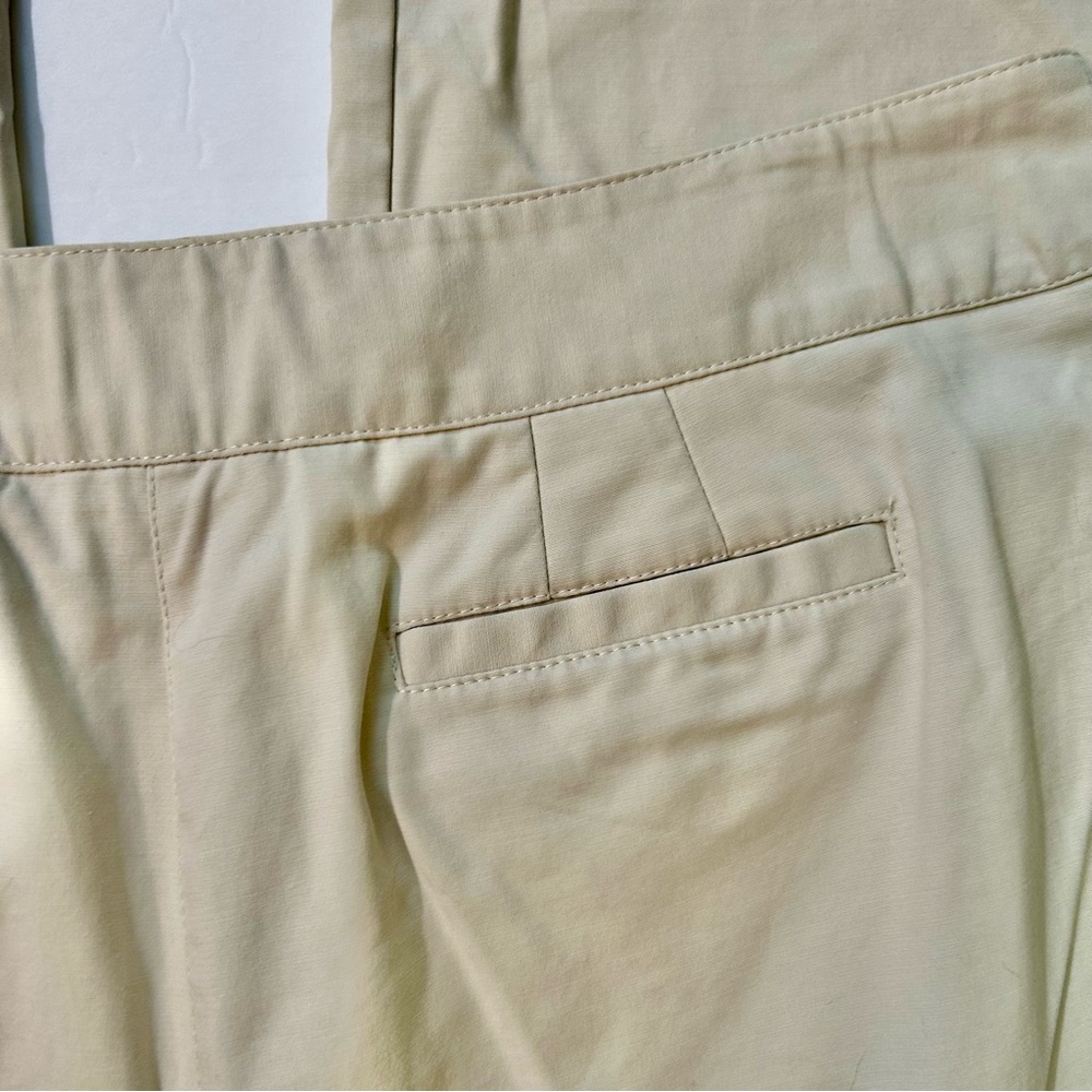 Chico’s light tan beige cotton stretch wide leg chino pants 2.5 size 14 - Picture 7 of 11